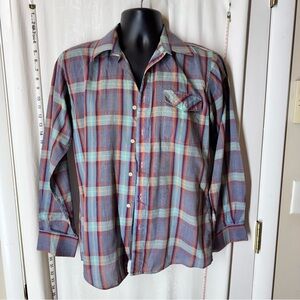 Vintage Jordache Multicolor Plaid Button-Down